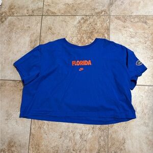 Nike Blue Tee with Orange Florida Print